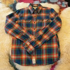 Abercrombie & Fitch Blue Plaid Flannel Shirt